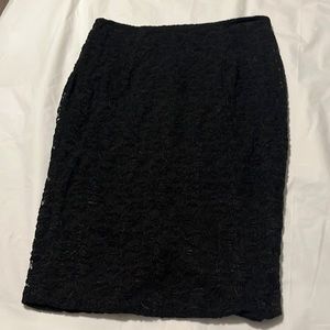 Super SEXY Black Lacy Pencil Skirt Stretchy Size Medium